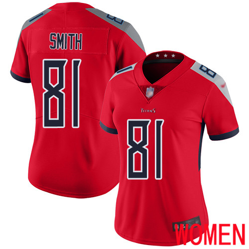 Tennessee Titans Limited Red Women Jonnu Smith Jersey NFL Football #81 Inverted Legend->youth nfl jersey->Youth Jersey
